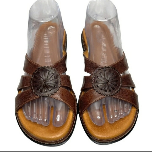 Clark women's 7.5 leather slides - Picture 2 of 9